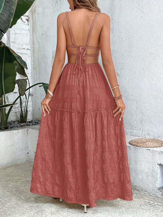 Chic and Stylish: Women's Cami Hollow Out Waist Dress