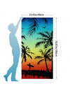 Ultra-Fine Fiber Coconut Tree Design Beach Towel: The Ultimate Towel for Beach, Pool, Yoga, and More!