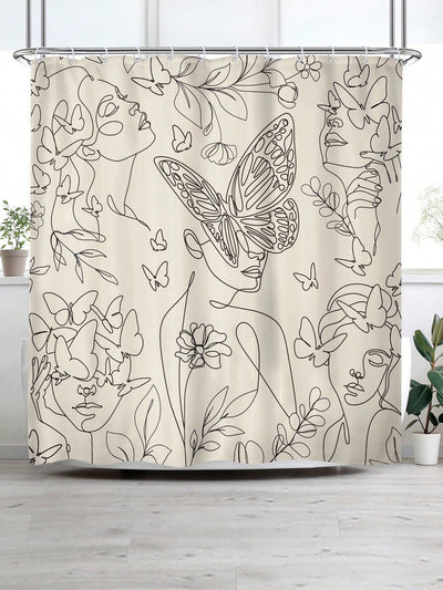 Expertly designed for your bathroom, our Exclusive Abstract Line Pattern <a href="https://canaryhouze.com/collections/shower-curtain" target="_blank" rel="noopener">Shower Curtain</a> features a stunning Face Butterfly and Female Figure design. Made with waterproof material, this curtain adds both style and functionality to your space. Plus, 12 hooks are included for easy installation. Elevate your bathroom decor today.