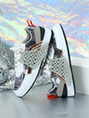 Rainbow Patchwork Sneakers: Stylish and Versatile Women's Shoes for All-Occasions