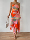 This Summer Vibes <a href="https://canaryhouze.com/collections/women-dresses" target="_blank" rel="noopener">dress</a> will elevate your summer wardrobe with its vibrant tie-dye print and flirtatious ruffled hem. The strapless design is perfect for sunny days, and the lightweight fabric ensures maximum comfort. Channel your inner fashionista with this trendy and versatile dress.