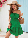 Sun-Kissed Dreams: Women's Strapless Holiday Summer Beach Dress