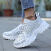 Shine Bright in Style: Women's Sparkly Anti-Skid Sports Shoes with Lace-Up Design for Outdoor Activities