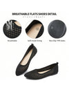 Hash Bubbie: Women's Comfortable Black Pointed Toe Flats - Business Casual Shoes