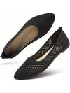 Hash Bubbie: Women's Comfortable Black Pointed Toe Flats - Business Casual Shoes