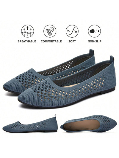 Hash Bubbie: Women's Comfortable Black Pointed Toe Flats - Business Casual Shoes