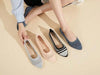 Hash Bubbie: Women's Comfortable Black Pointed Toe Flats - Business Casual Shoes