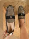 Square Head Metal Buckle Backless Loafers: Fashionably Flat