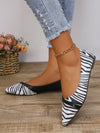 Chic Zebra Print Women's Flat Shoes: Casual and Breathable All Year Round