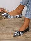 Chic Zebra Print Women's Flat Shoes: Casual and Breathable All Year Round