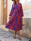 Chic and Stylish: Women's Lantern Sleeve Printed Shift Dress