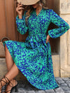 Chic and Stylish: Women's Lantern Sleeve Printed Shift Dress