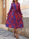 Chic and Stylish: Women's Lantern Sleeve Printed Shift Dress