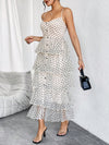 Polka Dot Mesh Printed Layered Cake Dress: A Sweet Treat for Women