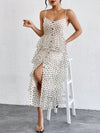 Polka Dot Mesh Printed Layered Cake Dress: A Sweet Treat for Women