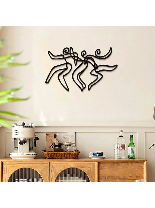 Metallic Wire Art Wall Decoration: Abstract Valentine's Day Gift for Modern Living Spaces