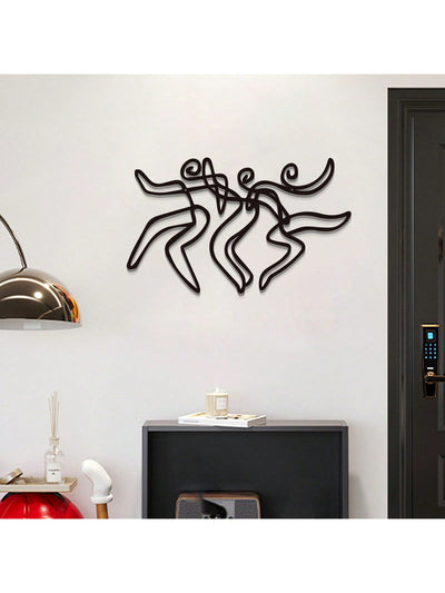 Metallic Wire Art Wall Decoration: Abstract Valentine's Day Gift for Modern Living Spaces