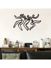 This metallic wire art wall decoration adds a unique touch to any modern living spaces. The abstract design is a perfect Valentine's Day gift that will elevate the style of any room. Made with expert craftsmanship, it is sure to impress and create a statement in any home.