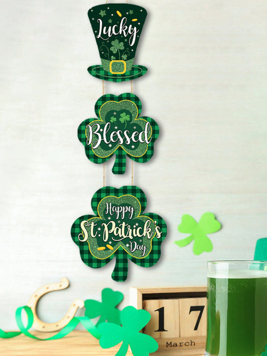 Add a touch of Irish charm to your home with our Shamrock Wooden Round Hanging Sign. Made with quality wood, this St.Patrick's Day <a href="https://canaryhouze.com/collections/ornaments" target="_blank" rel="noopener">wall art decoration</a> features a vibrant green shamrock design, perfect for celebrating the holiday. Hang it on your wall and bring some luck of the Irish into your living space.