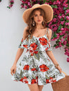 Tropical Bliss: Off-Shoulder Spaghetti Strap Dress for Summer Vacation and Beach Date Nights