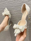 Elegant Butterfly Knot High-heeled Shoes: A New Design for Stylish Women who Love Party-Ready Footwear