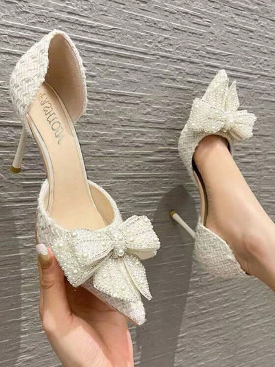 Elegant Butterfly Knot High-heeled Shoes: A New Design for Stylish Women who Love Party-Ready Footwear