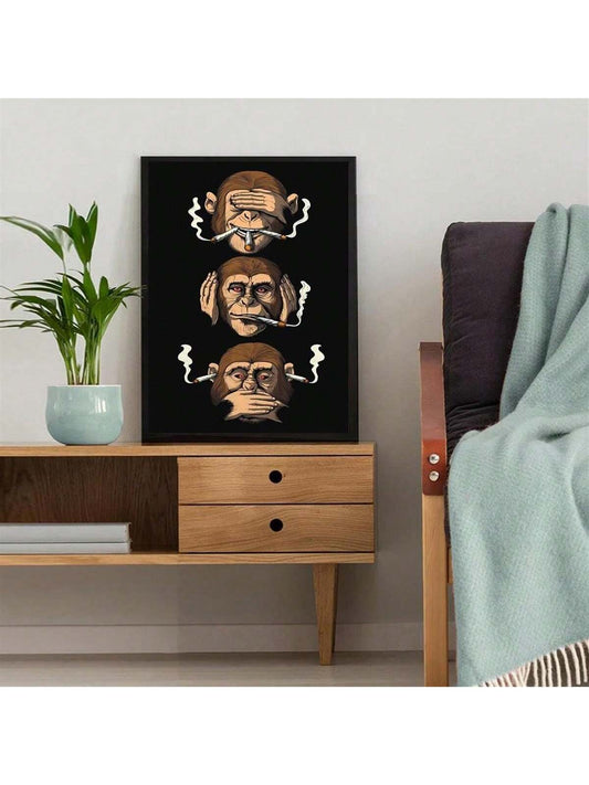 Introduce a touch of modern art into your home decor with the Three Wise Monkeys <a href="https://canaryhouze.com/collections/printable-art" target="_blank" rel="noopener">Canvas Poster</a>. Featuring a contemporary design, this poster will add a stylish and unique element to any room. Made with high-quality materials, it will adorn your walls for years to come.