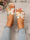 Summer Fun: Graphic Print Buckle Decor Slide Sandals for Fashionable Women