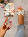 Summer Fun: Graphic Print Buckle Decor Slide Sandals for Fashionable Women