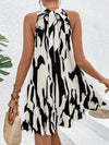 Summer Dream: Full Printed Halter Pleated Dress