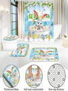 Whimsical Bunny Easter Bathroom Set: Curtain, Mats, Rugs & More!