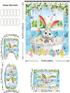 Whimsical Bunny Easter Bathroom Set: Curtain, Mats, Rugs & More!