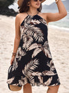 Floral Paradise: Plus Size Halter Neck Summer Dress