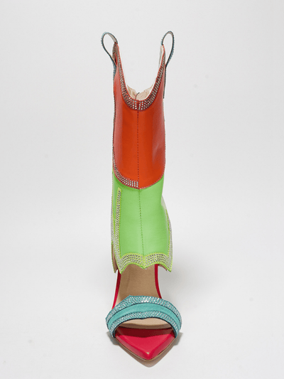 Sparkling Stars: Marcile Rhinestone Pointy Toe Cowboy Boots