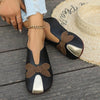 Retro Style Handmade Leather Shoes for Wide Feet - Comfortable Low Heels and Soft Soles