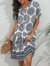 This Spring Blooms <a href="https://canaryhouze.com/collections/women-dresses" target="_blank" rel="noopener">dress</a> features a delicate floral print and a trendy ruffled hemline, creating a versatile and stylish look perfect for any occasion. Made with high-quality materials, this dress is comfortable and long-lasting. Elevate your wardrobe with the season's hottest floral trend.