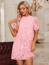 Pink Perfection: Classic Lace Dress for Women