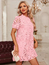 Pink Perfection: Classic Lace Dress for Women