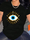 Eyecatching Slayr T-Shirt: Sparkling with Rhinestone Eye Pattern