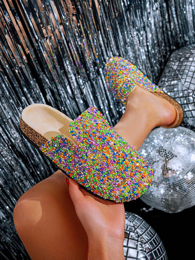 Sparkling Holiday Slippers: Glitter Flip Flops, Slides, and Sandals for Women