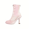 Denim Dream: Women's Platform Stiletto Boots - Perfect Valentine's Day Gift!