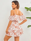 Tropical Bliss: Off-Shoulder Spaghetti Strap Dress for Summer Vacation and Beach Date Nights