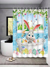 Whimsical Bunny Easter Bathroom Set: Curtain, Mats, Rugs & More!