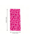 Soft and Stylish Pink Leopard Print Beach Towel: Perfect for Sunbathing and Poolside Relaxation