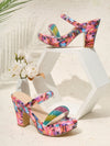 Party Perfect: Rhinestone Strappy Women's Sandals for a Colorful Twist