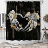 Skull Love Shower Curtain: Waterproof Anti-Mold Bathroom Decor Set