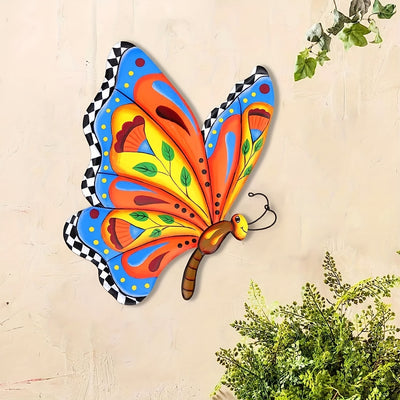 Metal Art Butterfly Wall Decorative Wall Sculpture Hanging For Outdoor Living Room Garden Yard Decoration Crafts