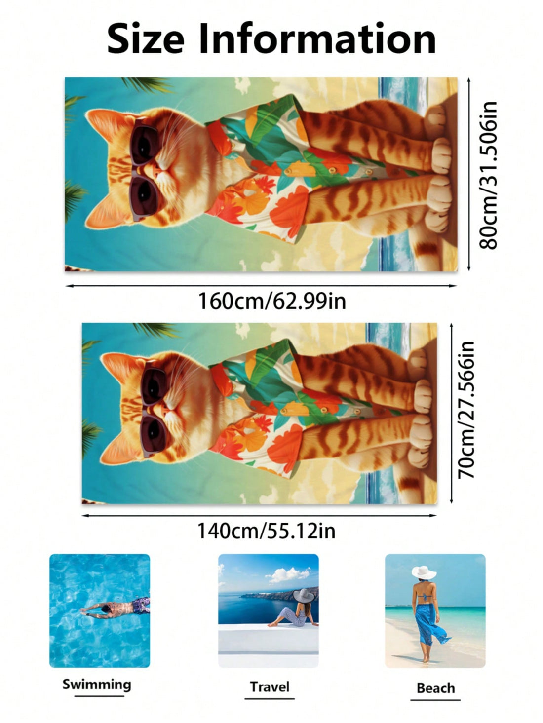 Experience the ultimate convenience and style with our Superfine Animal Cat Pattern <a href="https://canaryhouze.com/collections/towels" target="_blank" rel="noopener">Beach Towel</a>. Made from quick-drying material, this towel is perfect for swimming, baths, and travel. Its superfine pattern adds a touch of fun and personality to your beach day. Stay dry and fashionable with our versatile towel.