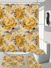 Blooming Beauties: Digital Printed Floral Plant Pattern Shower Curtain