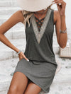 Chic and Charming: Contrast Color Lace Patchwork Dress